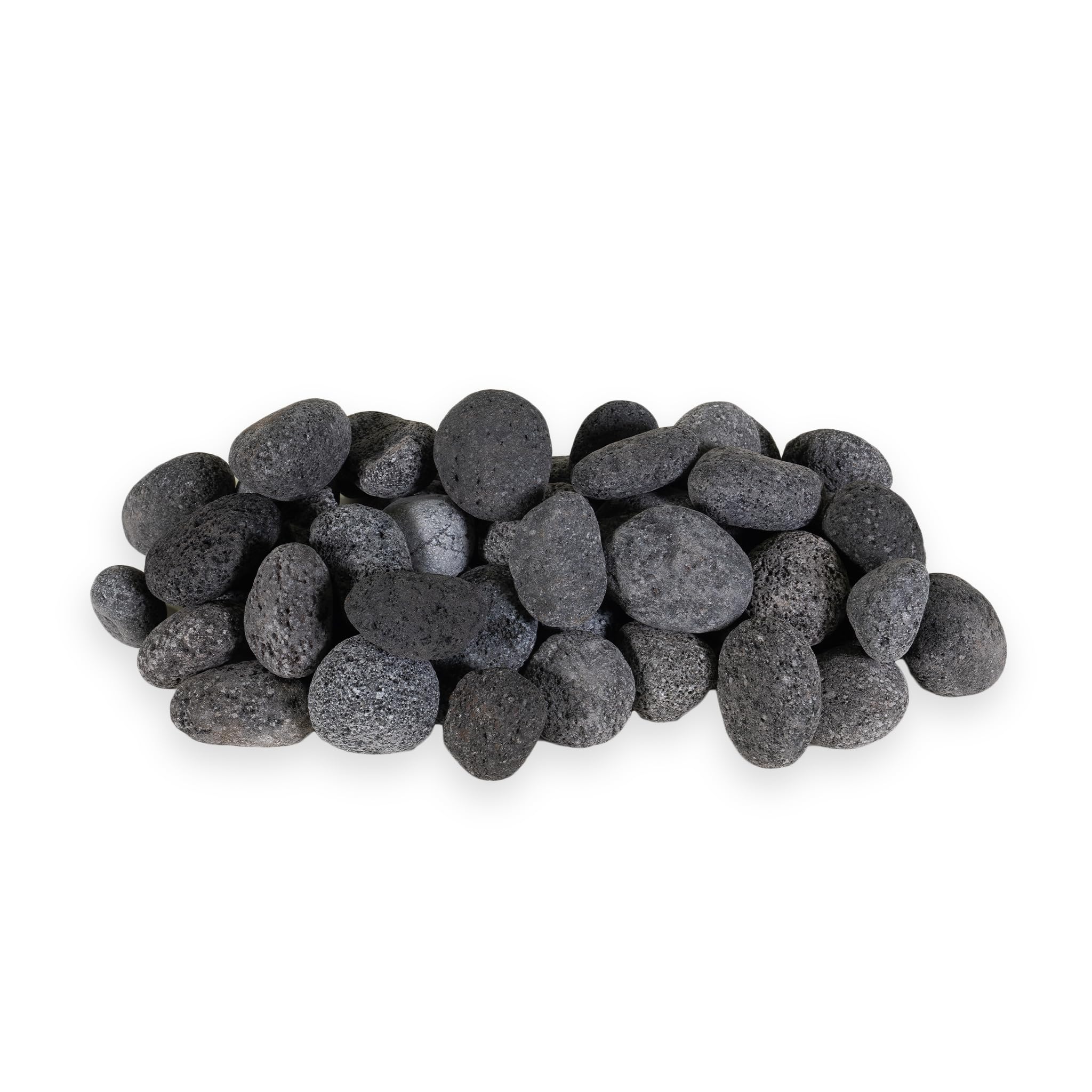 Premium Outdoor Rolled Lava Rock for Fireplace & Fire Pit - Natural Volcanic Stones for Gas/Propane Fires - 10lb Bag (1