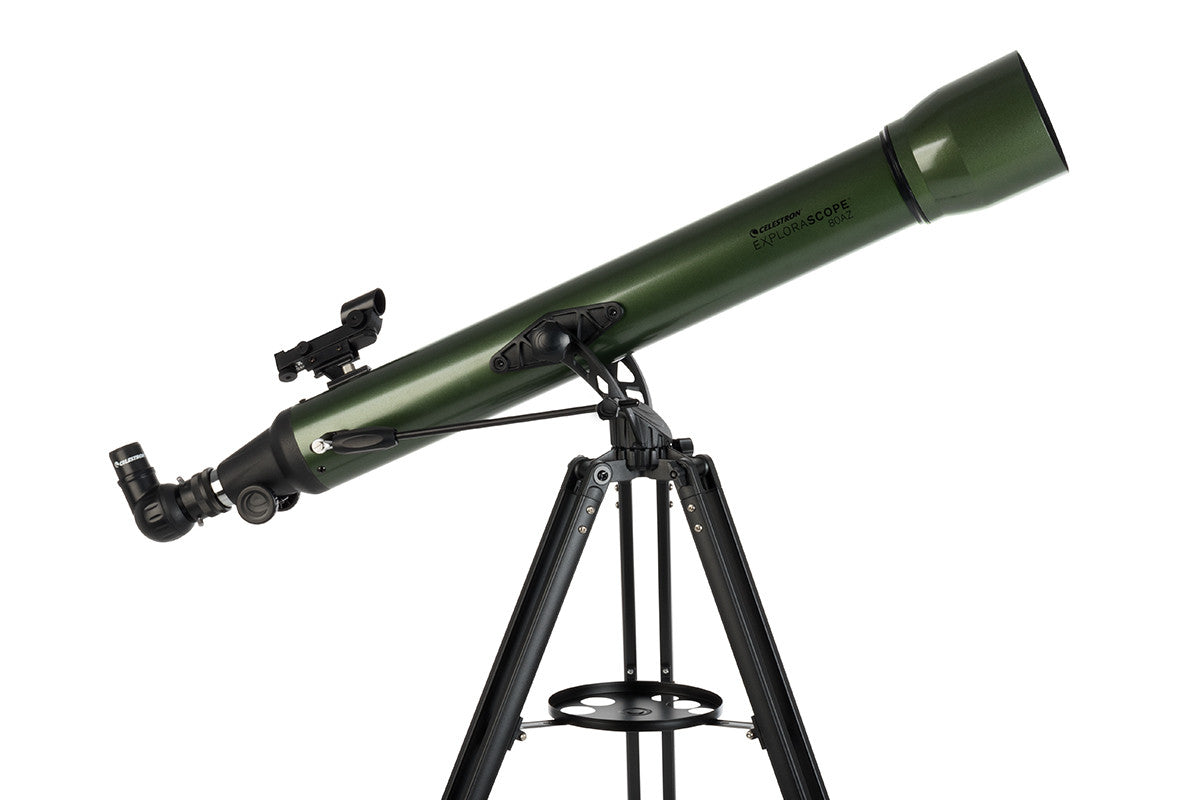 ExploraScope 80AZ Refractor Telescope for Adults & Kids - Portable Astronomy Telescope with Tripod & Accessories - Perfect for Stargazing, Moon Viewing & Backyard Astronomy