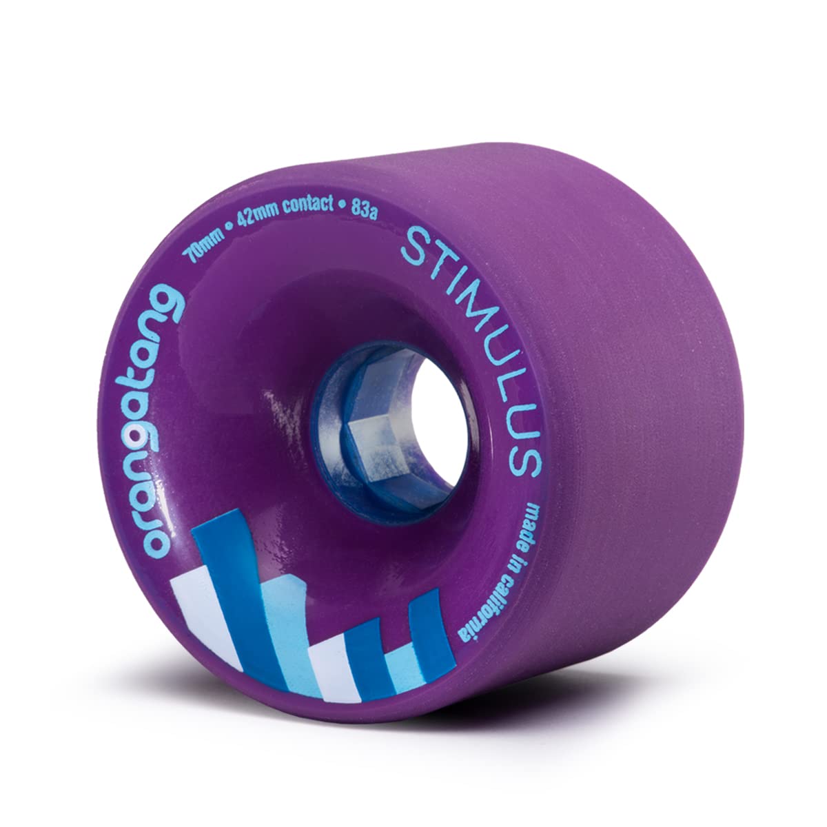 Orangatang Stimulus 70mm Freeride Longboard Wheels (Set of 4) - High Performance Urethane Wheels for Downhill, Cruising & Carving - Perfect for Smooth Pavement & Park Rides