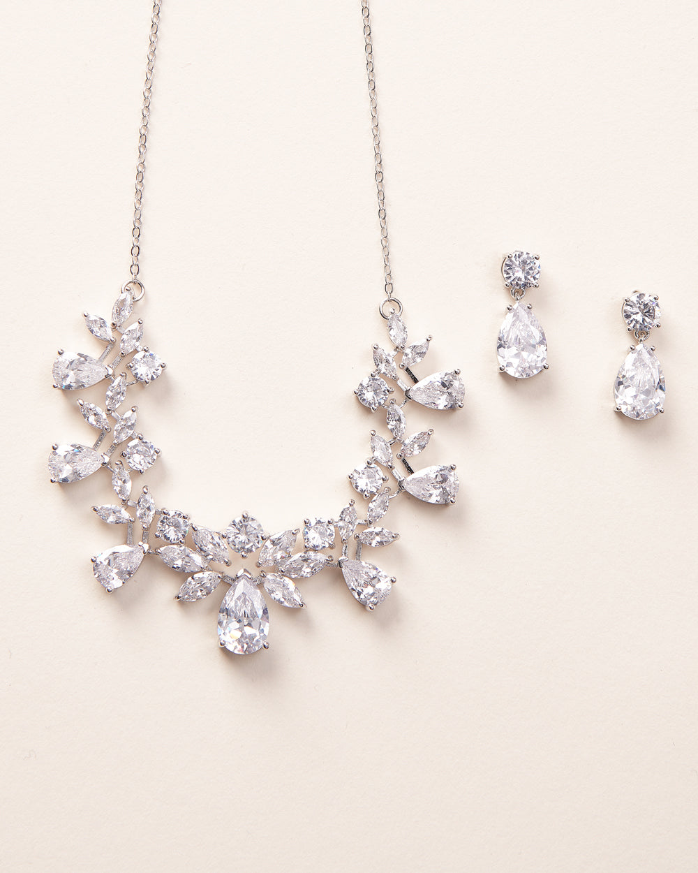 Estela CZ Jewelry Set - Elegant Cubic Zirconia Necklace & Earrings for Women | Perfect for Weddings, Parties & Special Occasions