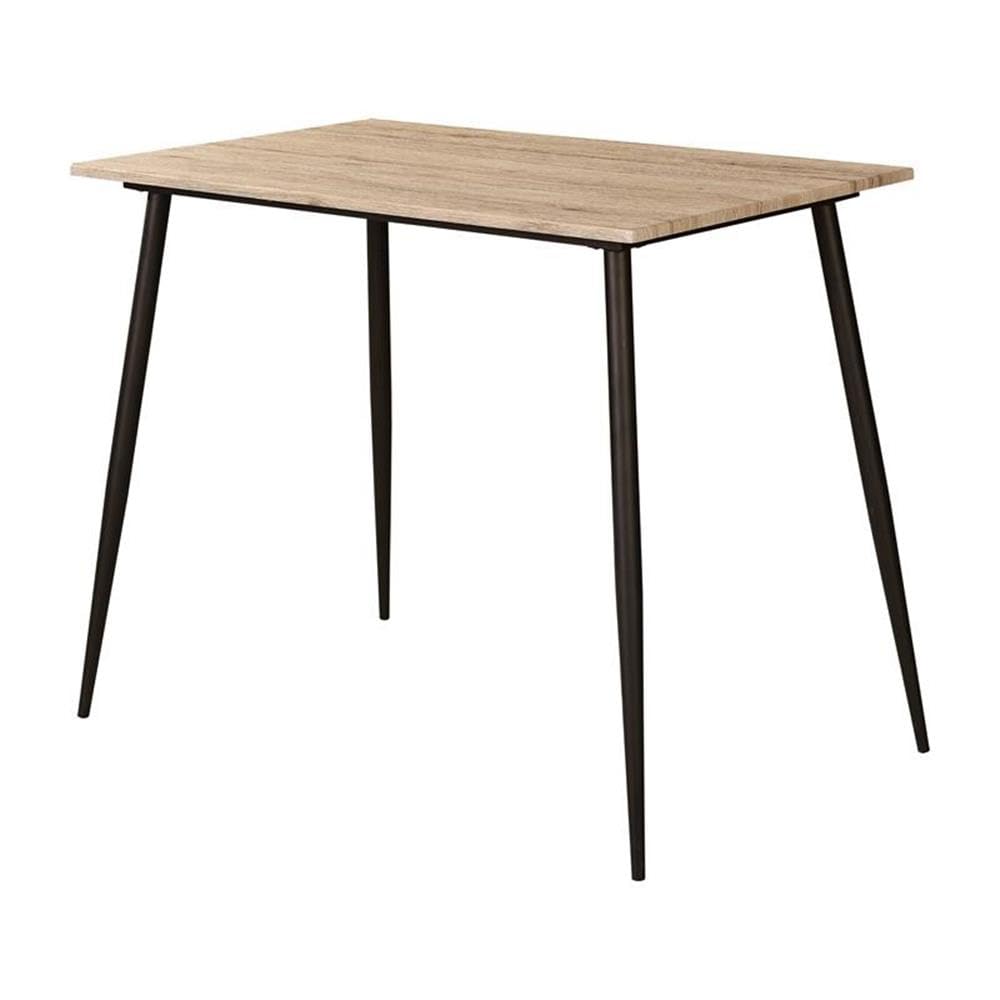 Furniture of America Shandry Wood 5-Piece Counter Height Dining Set in Natural - Modern Kitchen Table and Stools for Small Space, Breakfast Nook, or Bar Area