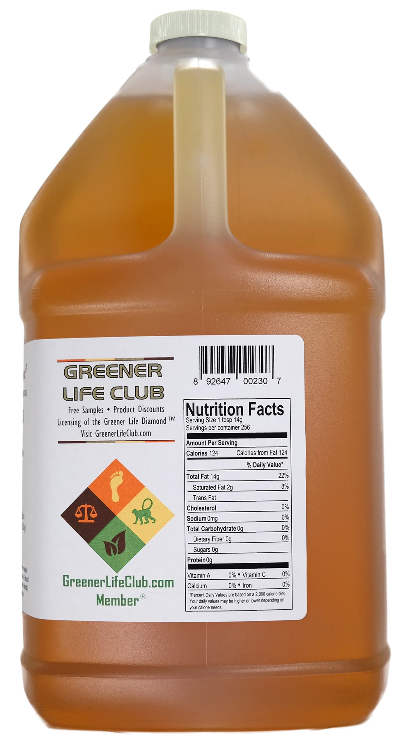 Premium Food Grade Avocado Oil - 2 Gallons (256 oz) - 2 x 1 Gallon HDPE Containers with Resealable Cap - Ideal for Cooking, Baking & Salad Dressings