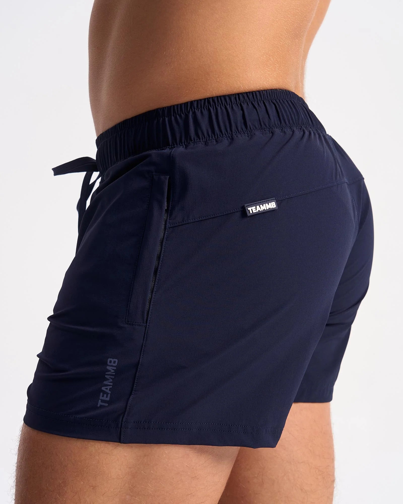Teamm8 Bolt 3 Shorts - Navy Blue Athletic Running Shorts for Men | Lightweight Quick-Dry Workout Shorts with Pockets | Perfect for Gym, Jogging & Outdoor Sports