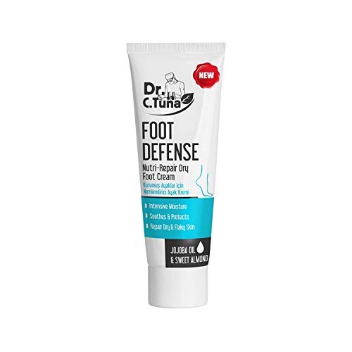 Dr. C. Tuna Foot Defense Nutri-Repair Dry Foot Cream - 100ml/3.38oz - Intensive Moisturizing Foot Care for Cracked Heels & Rough Skin - Perfect for Daily Foot Care Routine & Pedicure Prep