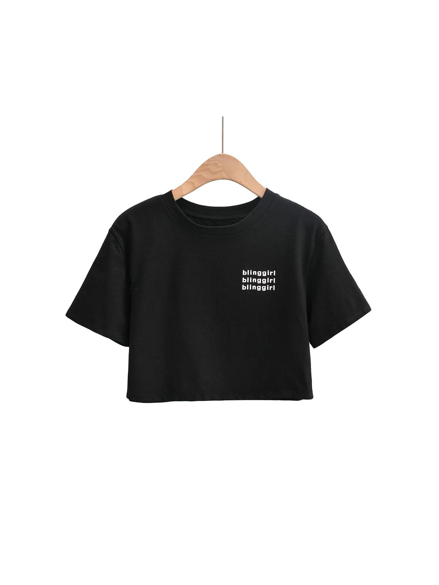 Lovevop Women's Casual Letter Printed Short Sleeve Cropped T-Shirt - Stylish Summer Top for Streetwear, Outings & Everyday Comfort