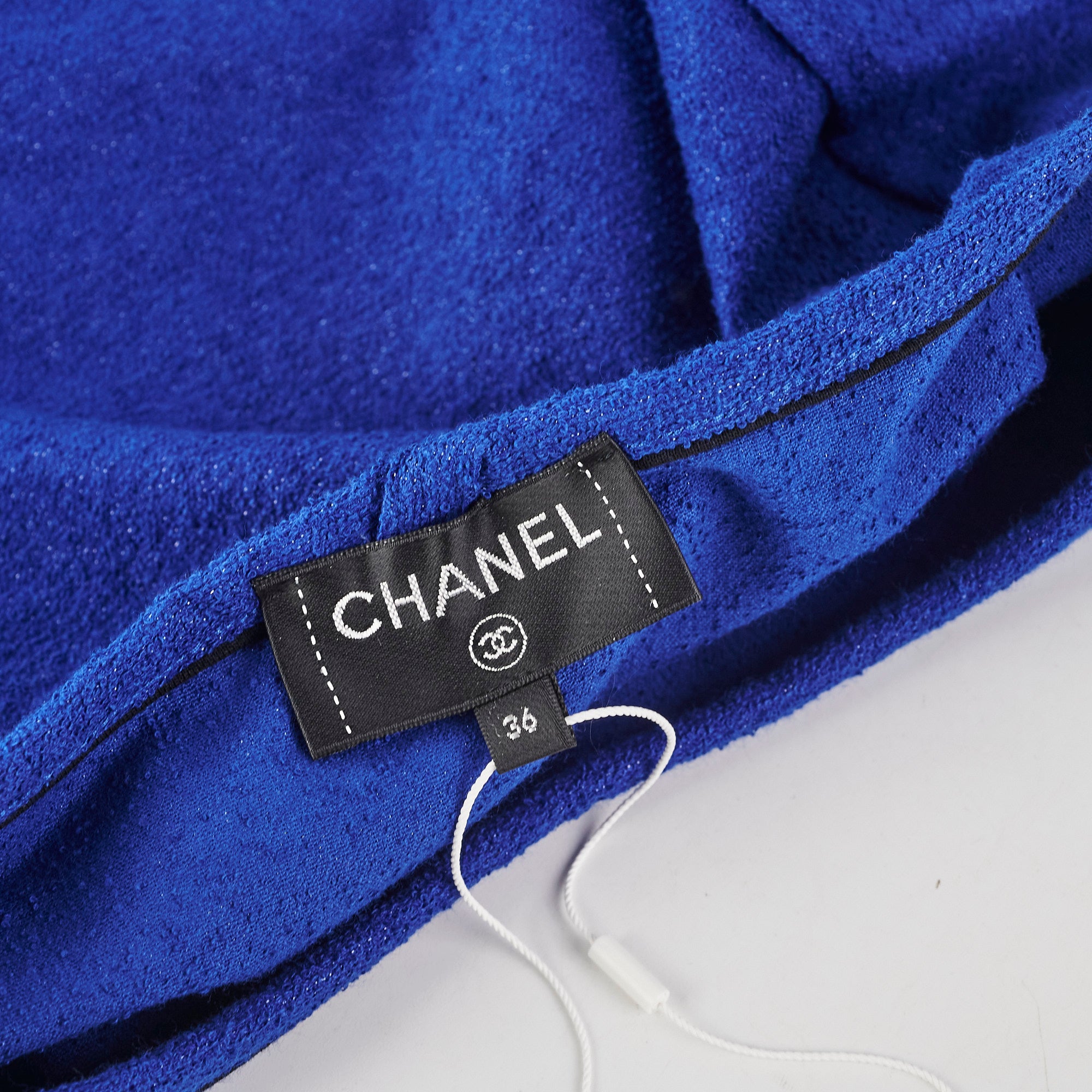 Chanel Blue Cotton Tweed T-Shirt for Women - Size 36 | Casual Luxury Tee for Everyday Wear & Fashion Outfits