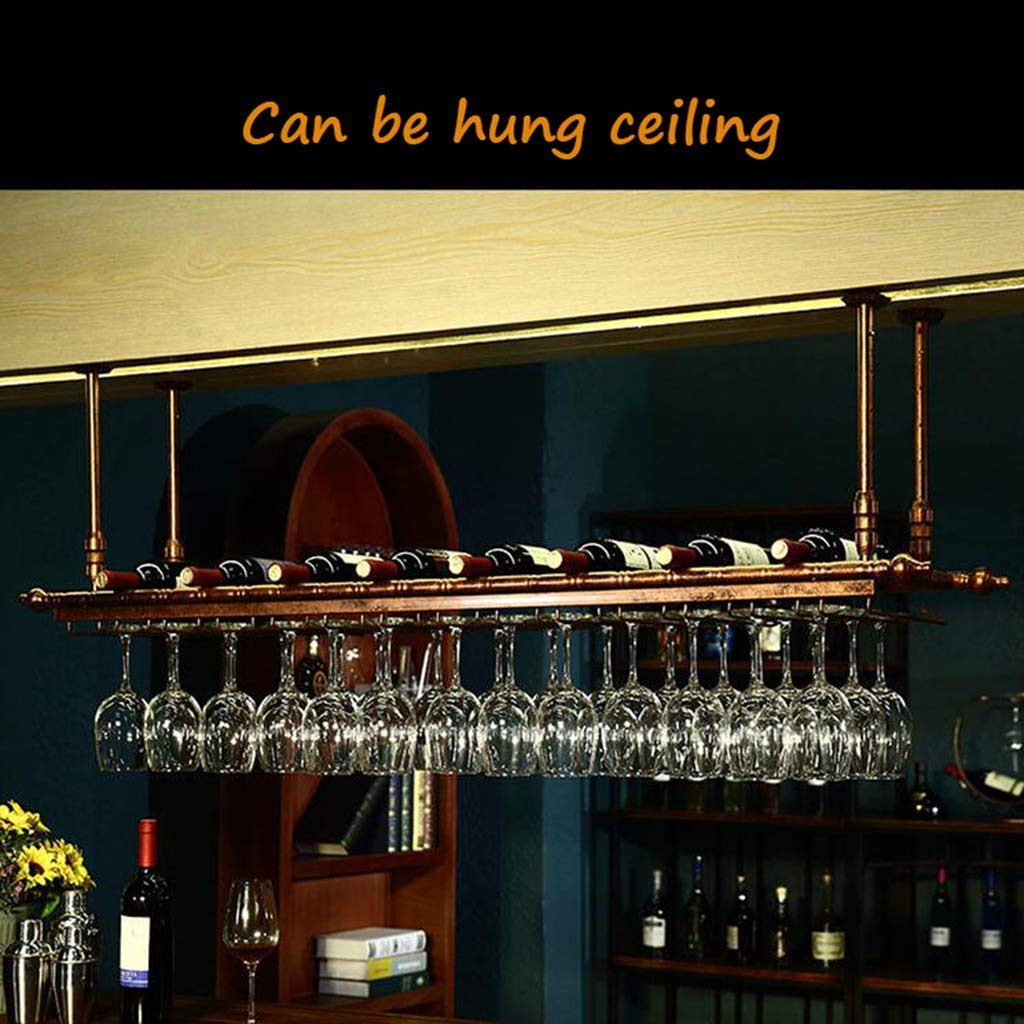 Floating Wall Shelf for Wine Bottles - Adjustable Ceiling Wine Rack & Multi-Functional Bar Shelf in Black (Various Sizes) - Perfect for Kitchen, Living Room, Bar, and Home Decor Storage