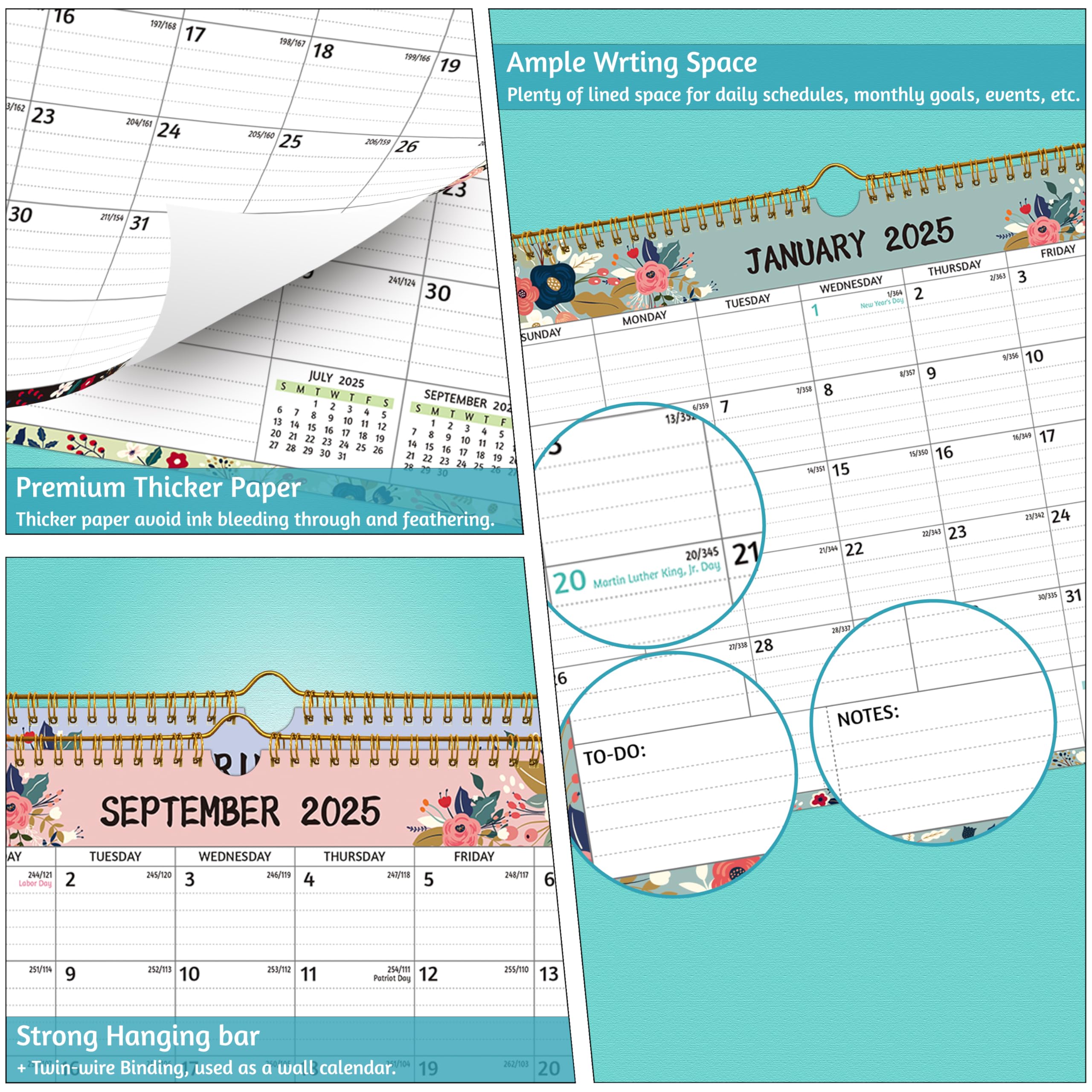 2025-2026 Wall Calendar - 2 Year Monthly Planner (14.57