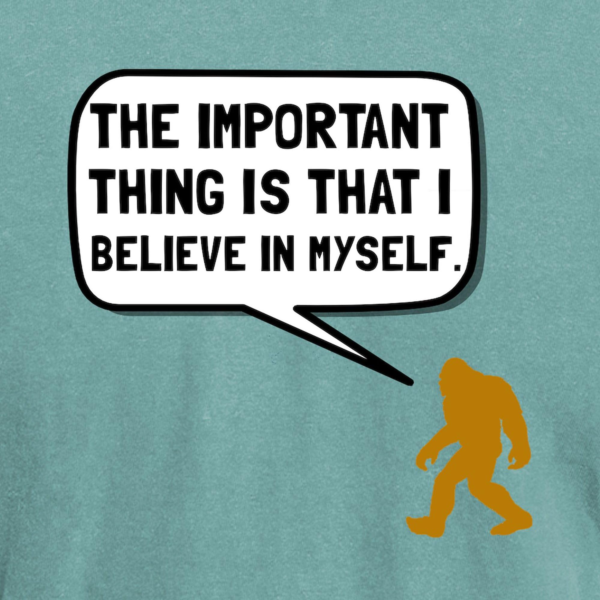 Bigfoot Believe in Myself Men's T-Shirt | Comfort Colors Casual Tee for Outdoor Adventures & Camping