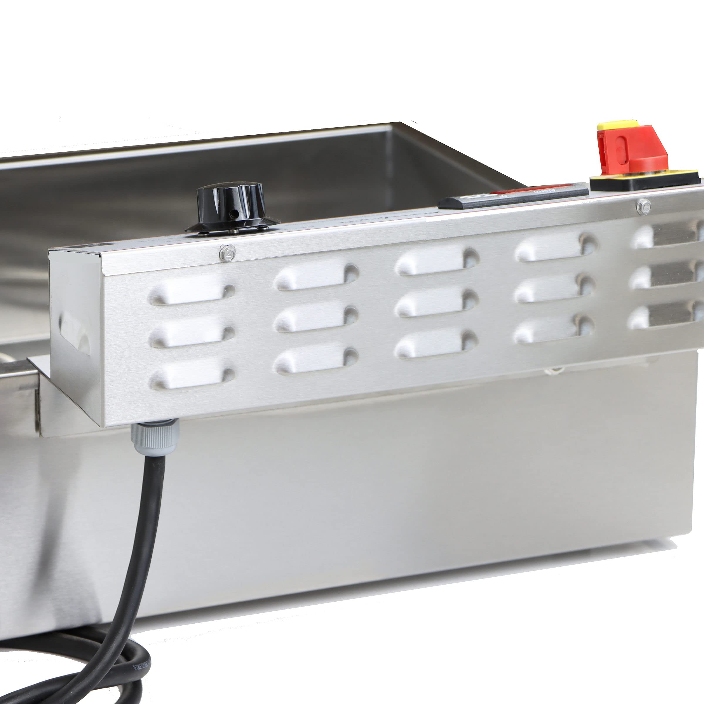 Paragon 4400W Commercial Shallow Pan Funnel Cake Fryer - 240V Heavy Duty Electric Deep Fryer for Fairs, Carnivals & Food Trucks (Model 91520)