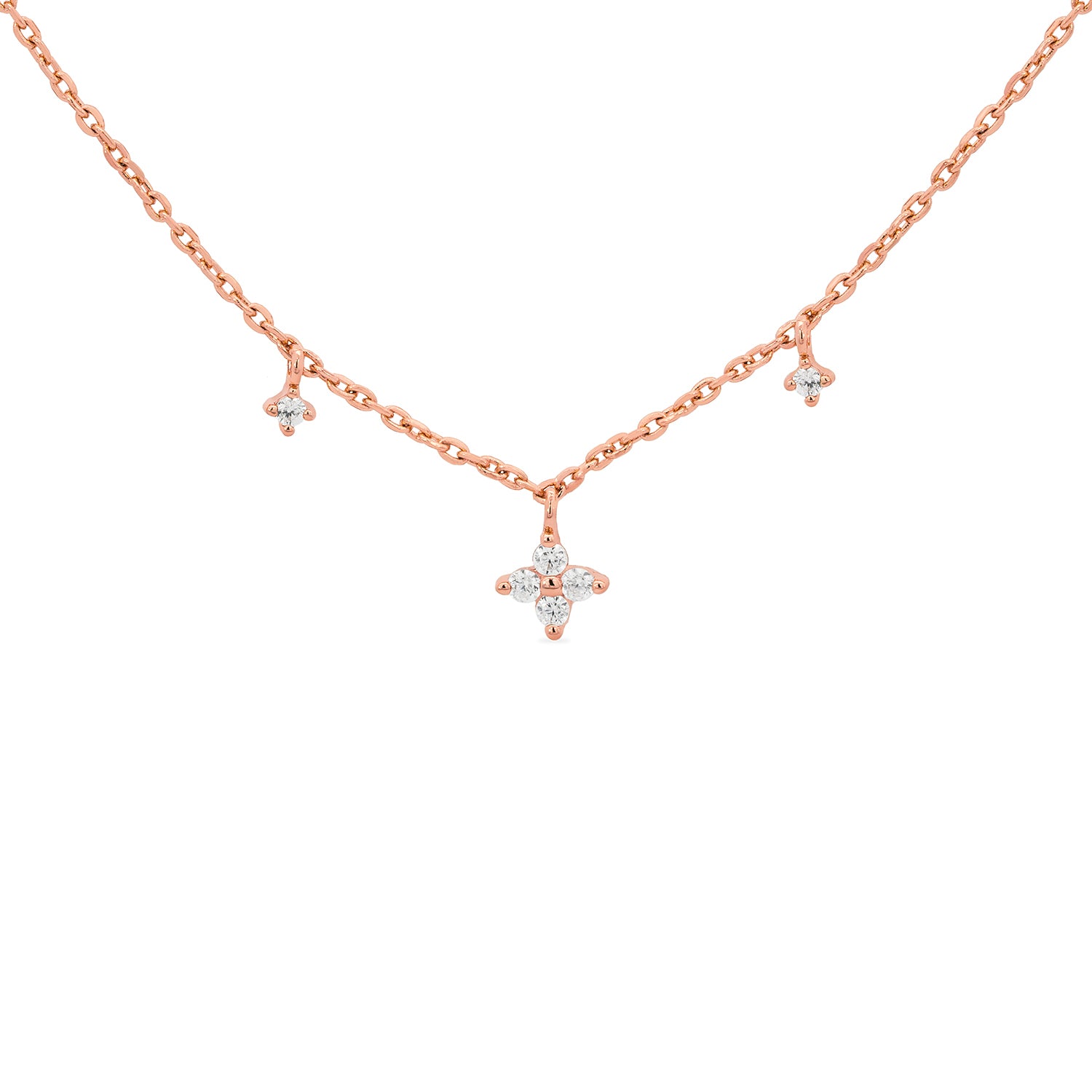 Rose Gold Hesper Necklace for Women - Elegant 18K Gold Plated Pendant Necklace Jewelry Gift for Her - Perfect for Valentine's Day, Anniversary & Birthday