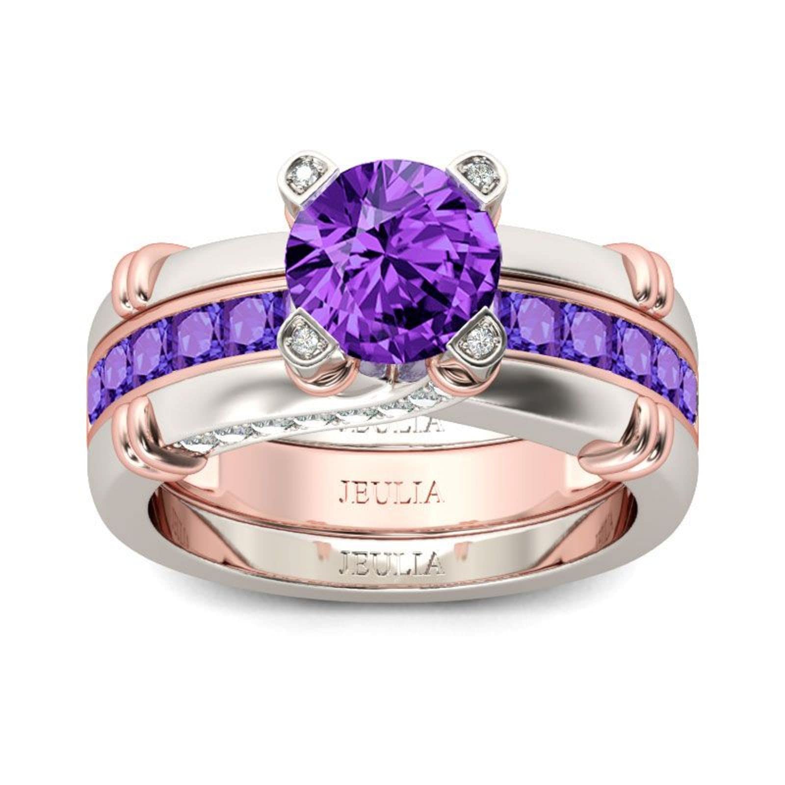 Jeulia Diamond Band Rings for Women - Sterling Silver CZ Interchangeable Ring Sets | Wedding, Engagement, Anniversary, Promise Rings & Bridal Jewelry | Perfect for Proposals, Bridal Parties & Romantic Gifts
