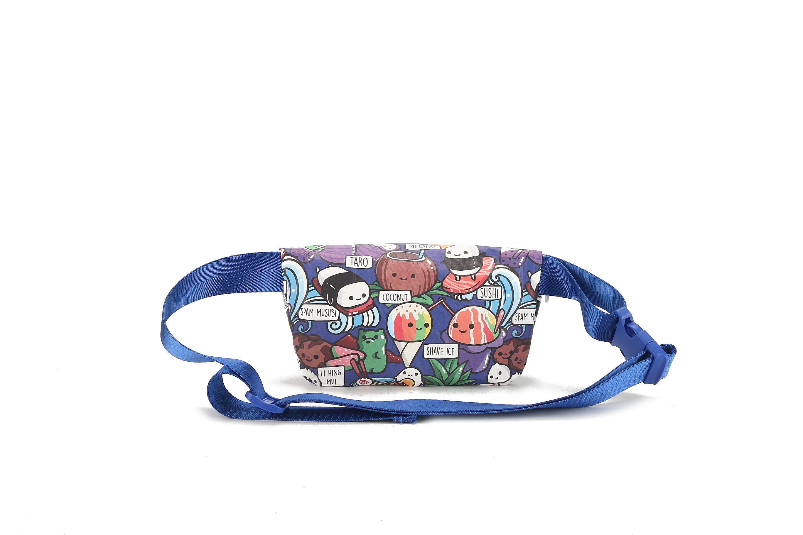 Trendy Fanny Pack Waist Bag - Wai Wai Craving Hawai'i Blue - Perfect for Travel, Hiking, and Outdoor Adventures