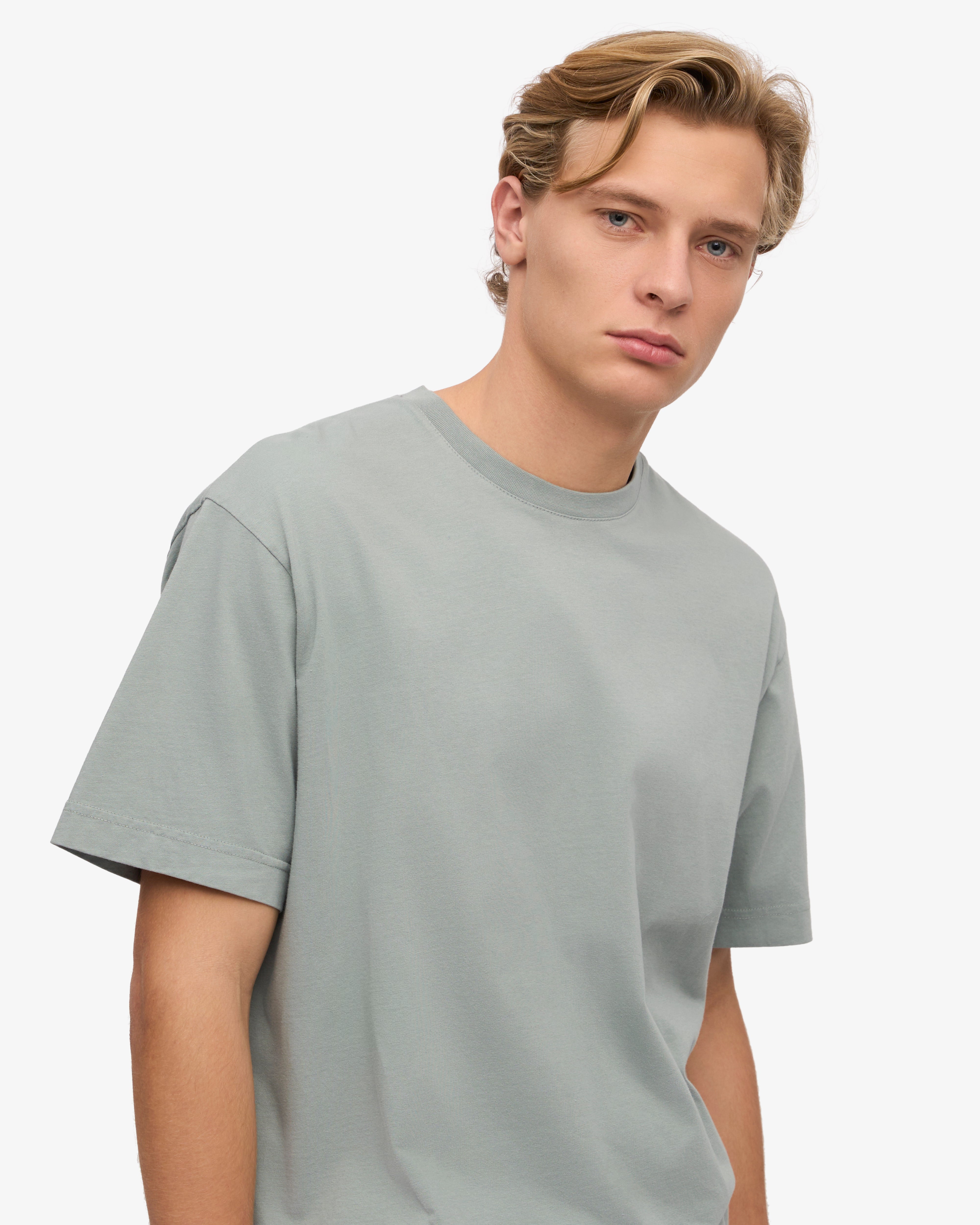 Premium Oversized Organic Cotton T-Shirt for Women - Soft & Comfortable Steel Blue Tee - Perfect for Casual Wear, Lounge & Everyday Outfits