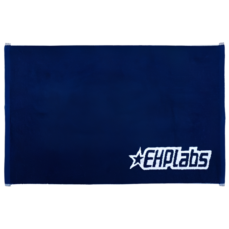 EHPlabs Navy Gym Towel - 100% Cotton, Ultra Absorbent & Lightweight Workout Towel for Gym, Yoga, Running & Sports - Quick Dry & Soft Fitness Towel