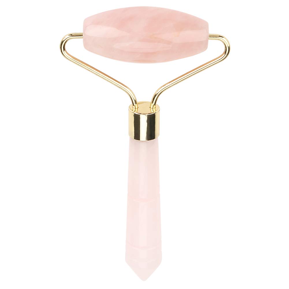 Natural Rose Quartz Facial Massage Roller - Jade Crystal Roller for Face & Body, Anti-Aging Skincare Tool, Wrinkle Reducer & Beauty Accessory - Perfect for Home Spa, Relaxation & Lymphatic Drainage