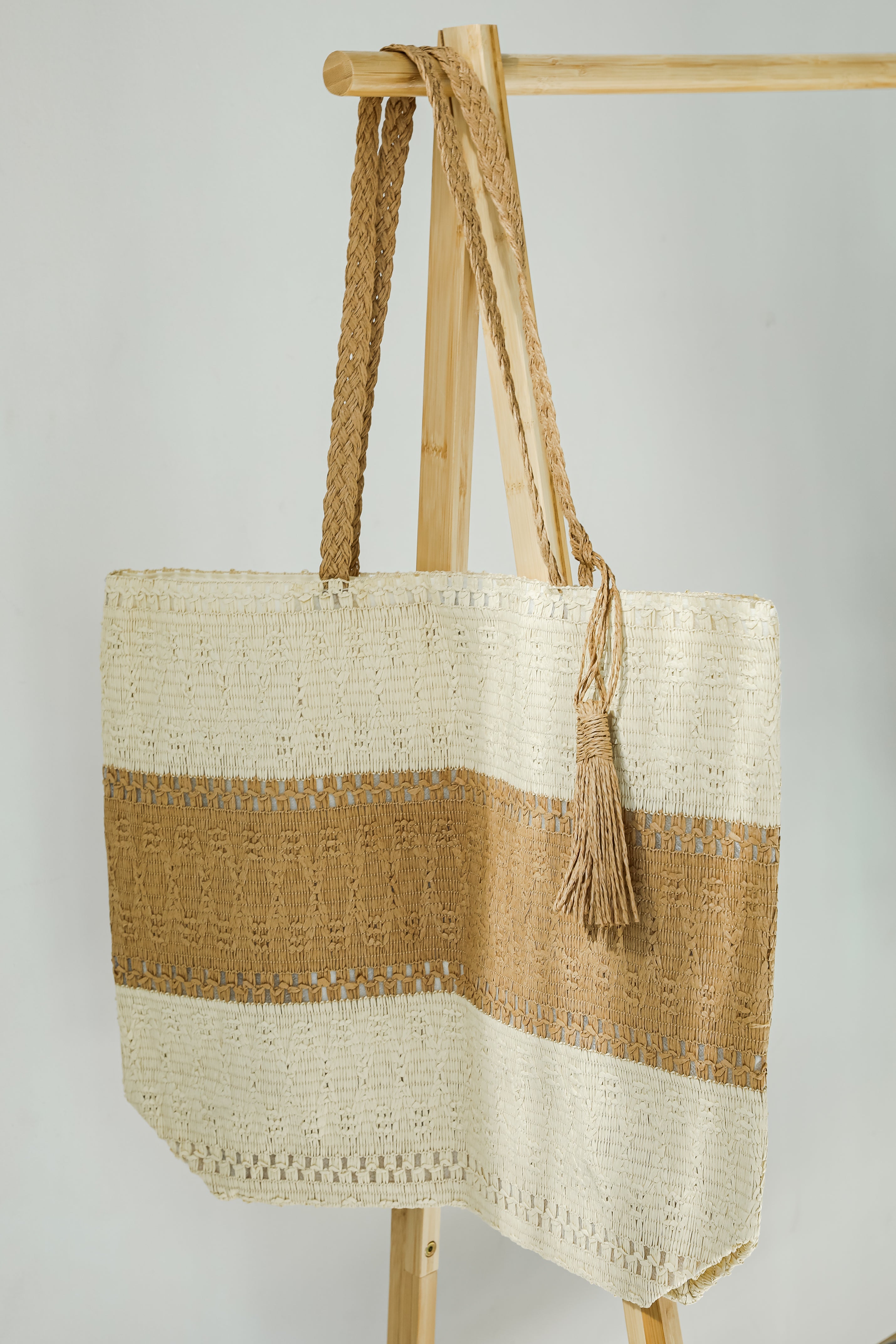 Coastal Natural Straw Tote Bag - Eco-Friendly Beach Bag for Women | Perfect for Summer Vacation, Picnic, and Shopping