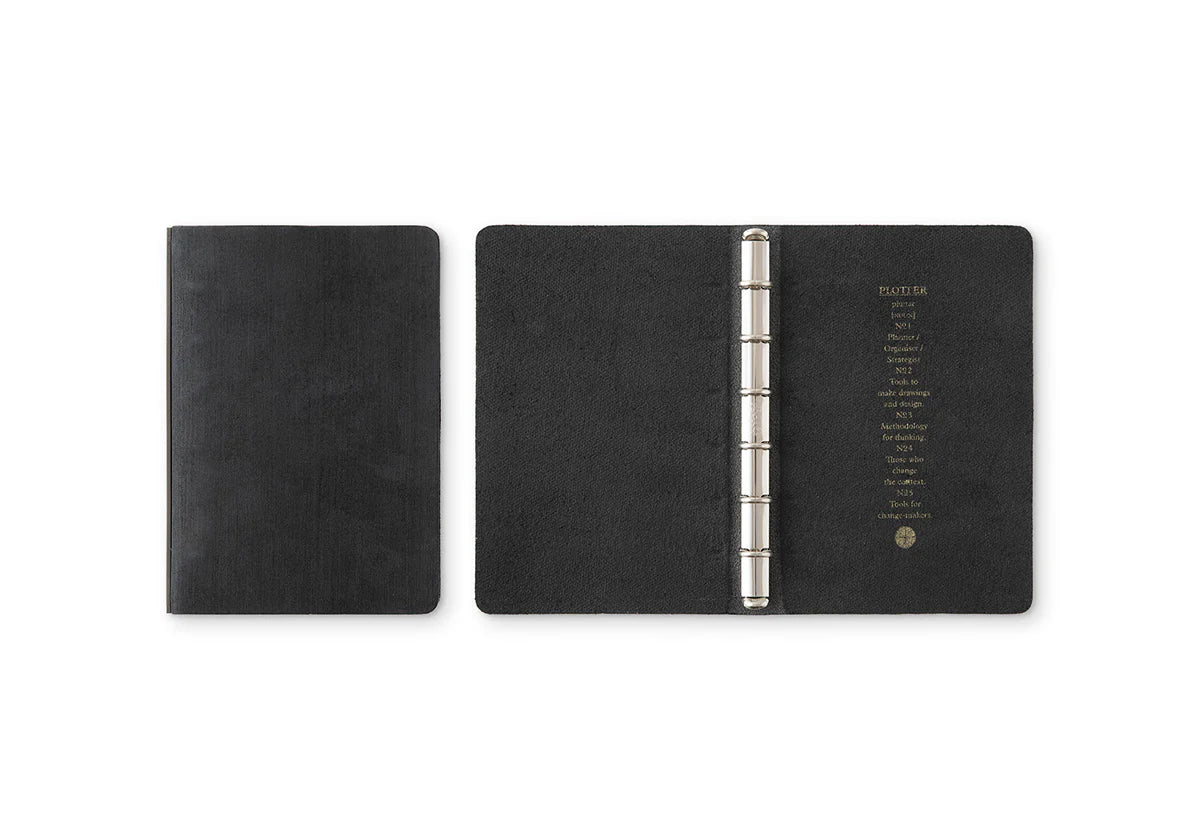 Premium 6-Ring Leather Binder with Horse Hair Design - PLT5016 Mini Size for Planner, Journal & Notebook Organization | Perfect for Office, School & Travel Use