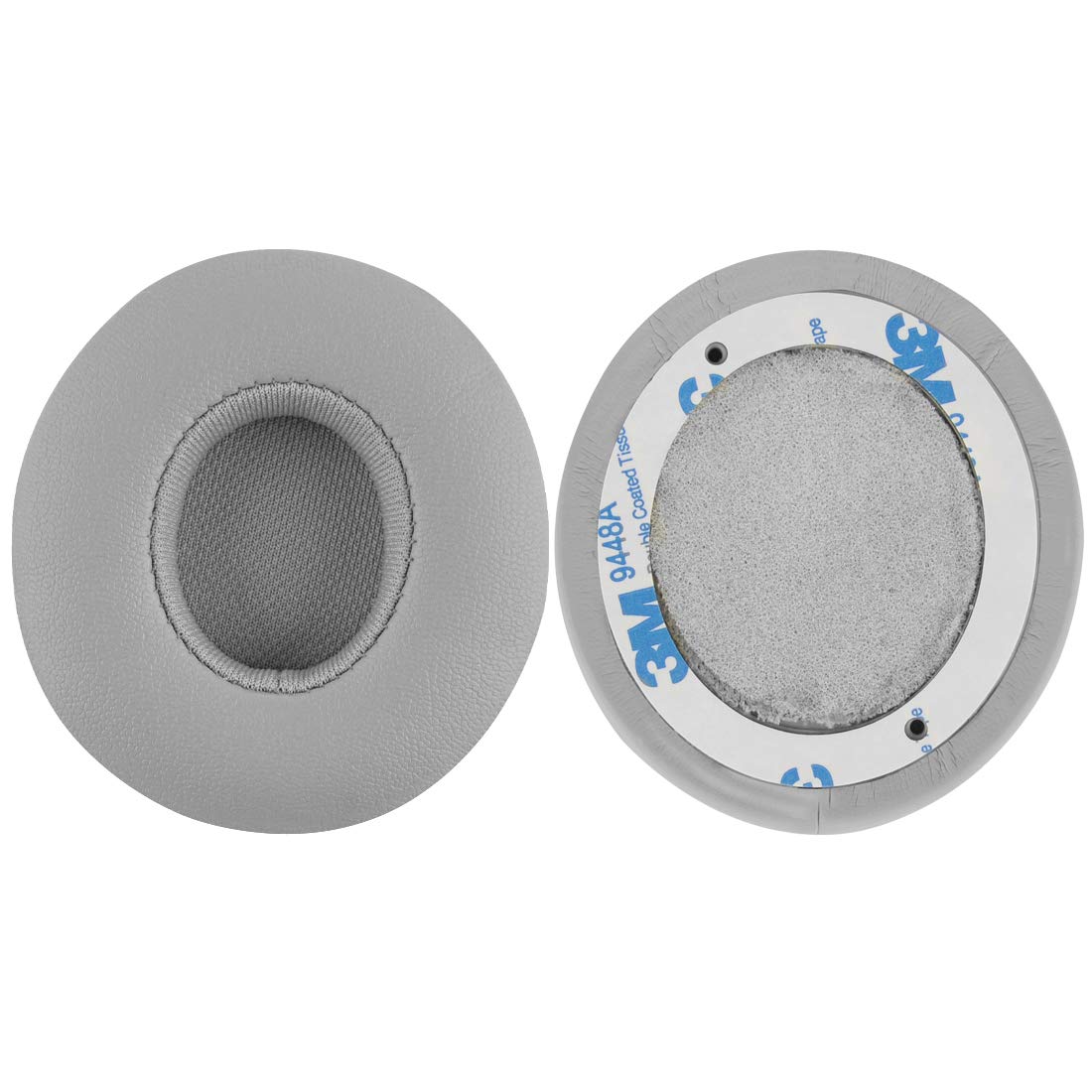Geekria QuickFit Replacement Ear Pads for Beats Solo2 Wired & Solo2.0 Wired Headphones - Soft Grey Memory Foam Ear Cushions, Earpads & Ear Cups Cover Repair Parts - Perfect for Gaming, Music & Travel Comfort
