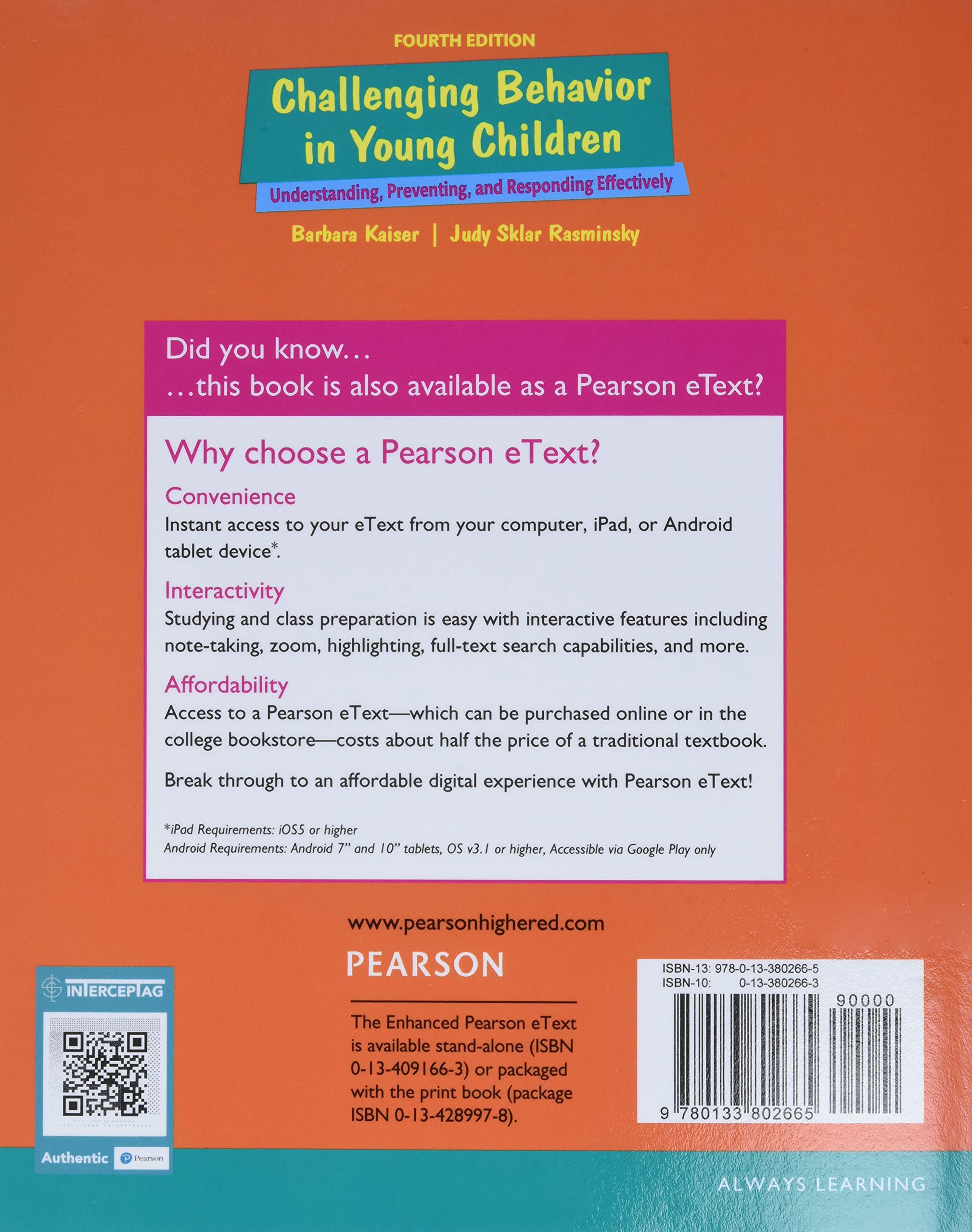 Effective Strategies for Understanding, Preventing, and Responding to Challenging Behavior in Young Children - Enhanced Pearson eText with Access Card | Classroom Management & Early Childhood Education Solutions