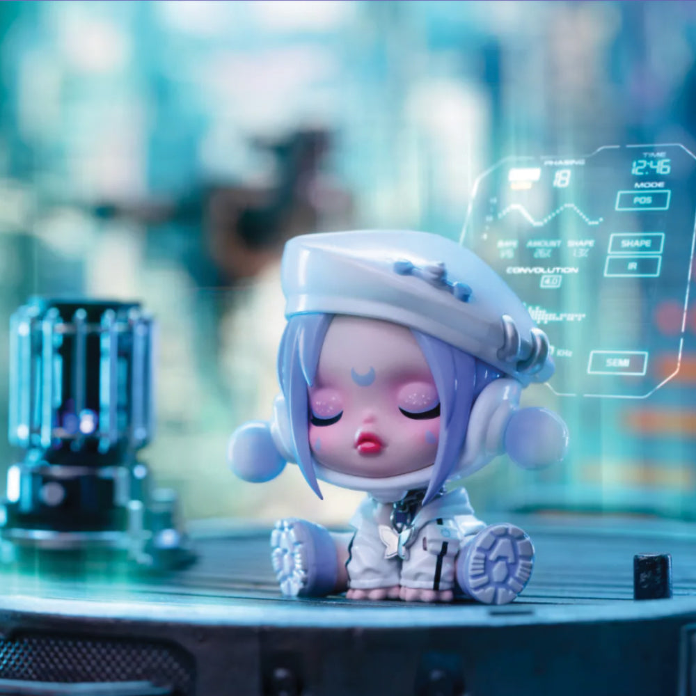 SkullPanda City of Night Collectible Figure - Cute Kawaii Art Toy for Home Decor, Office Display & Anime Lover Gift