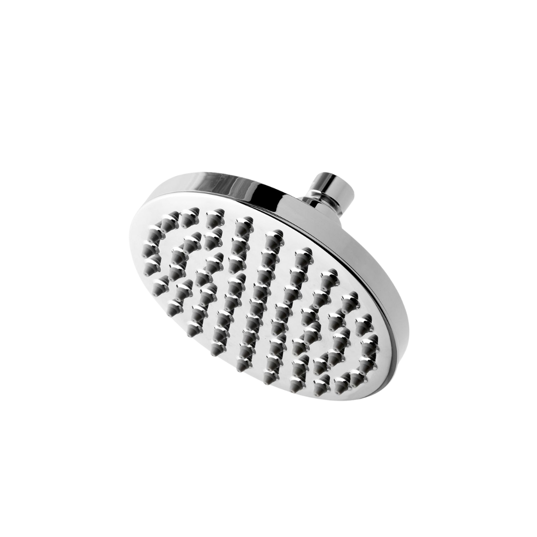 Waterworks Universal 6-Inch Rain Shower Head with Vertical Arm & Flange in PVD Matte Gold Finish - Luxury Bathroom Upgrade for Spa-Like Shower Experience