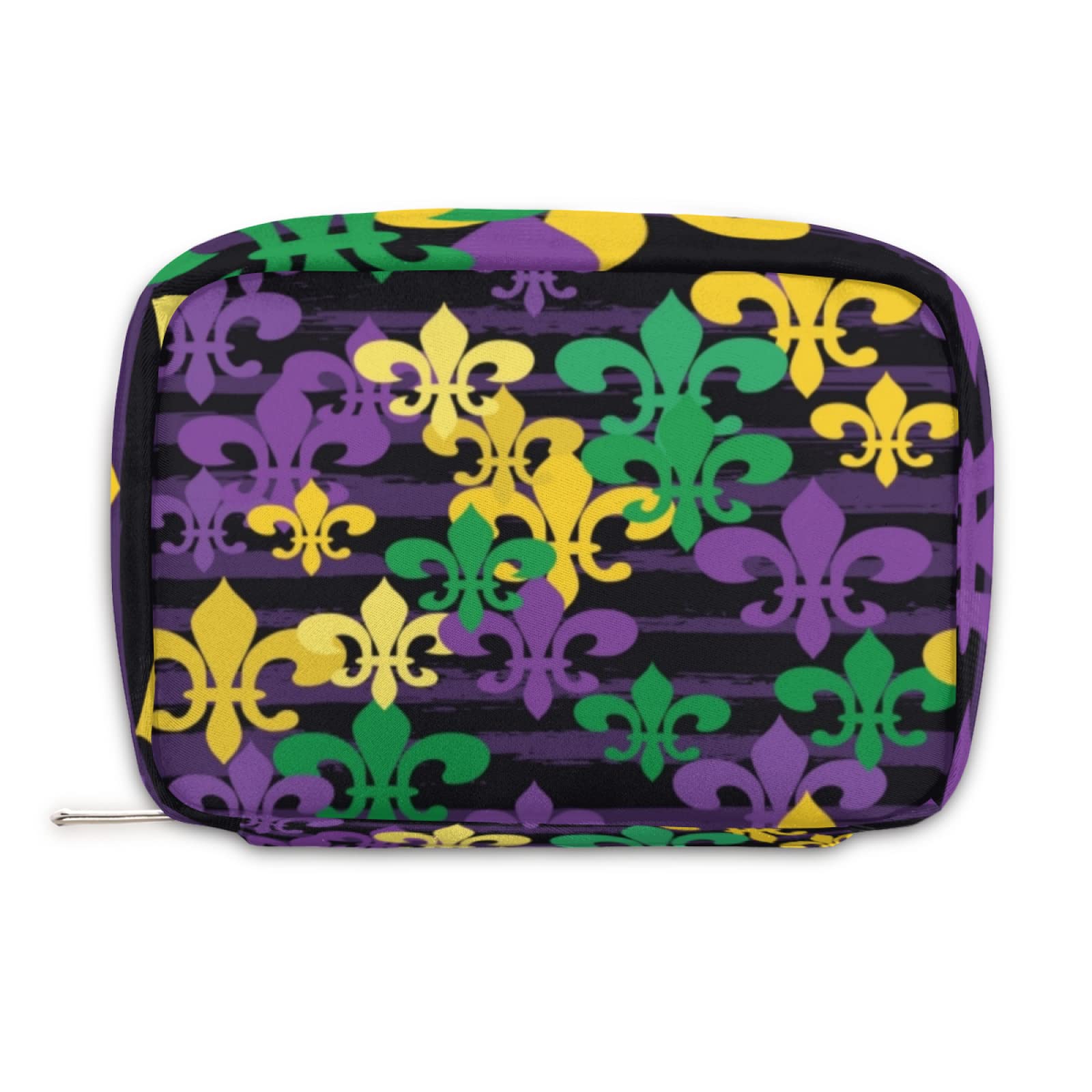 Water-Resistant Mardi Gras Makeup Bag for Women - Travel & Purse Organizer