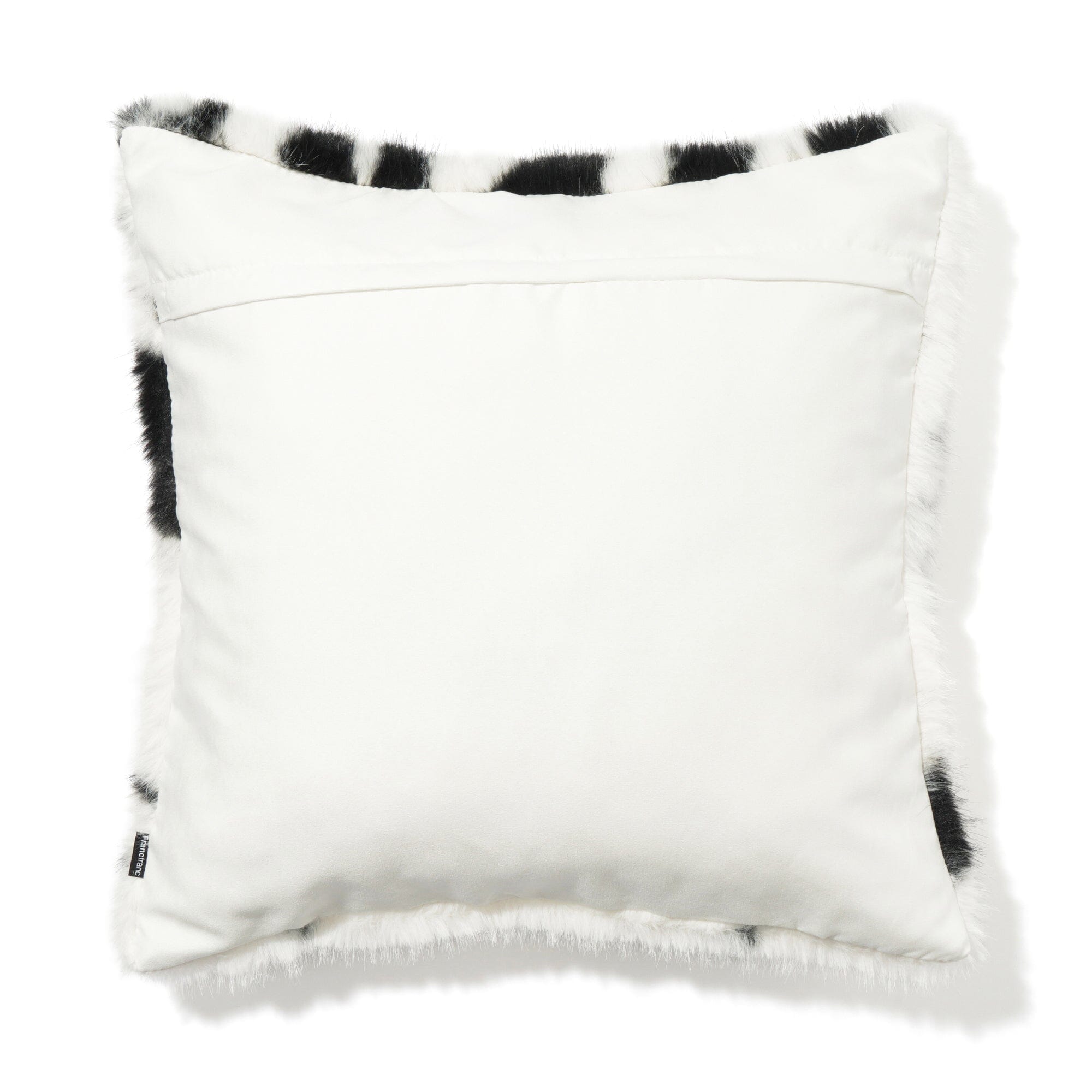 Premium Faux Fur Cushion Cover 18x18 Inches - Soft White & Black Decorative Pillow Case for Sofa, Bed, Living Room - Cozy Home Decor Accessory