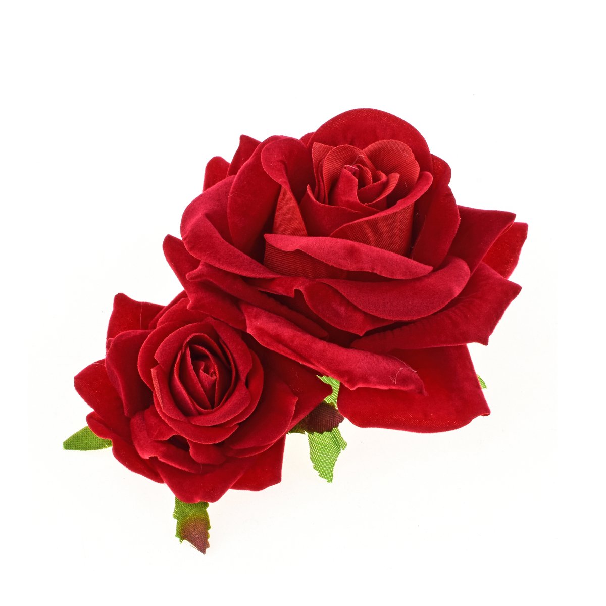 Dazzling Red Women's 2-Piece Rose Hair Flower Clips - Elegant Hair Claw Accessories for Weddings, Parties & Special Occasions