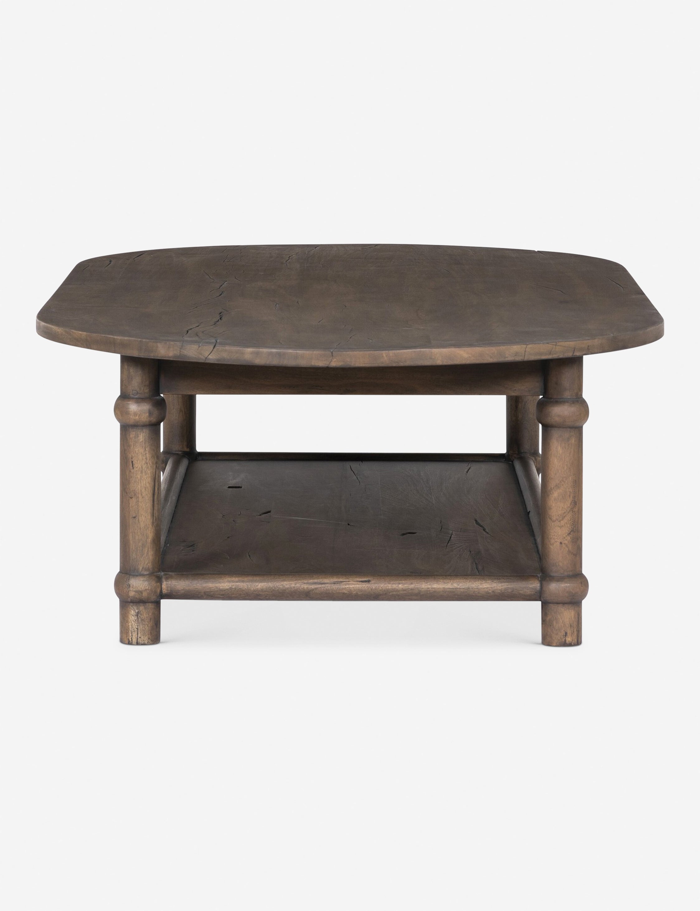 Charnes Oval Coffee Table by Amber Lewis x Four Hands - Modern Wooden Living Room Furniture for Home Decor & Cozy Gatherings