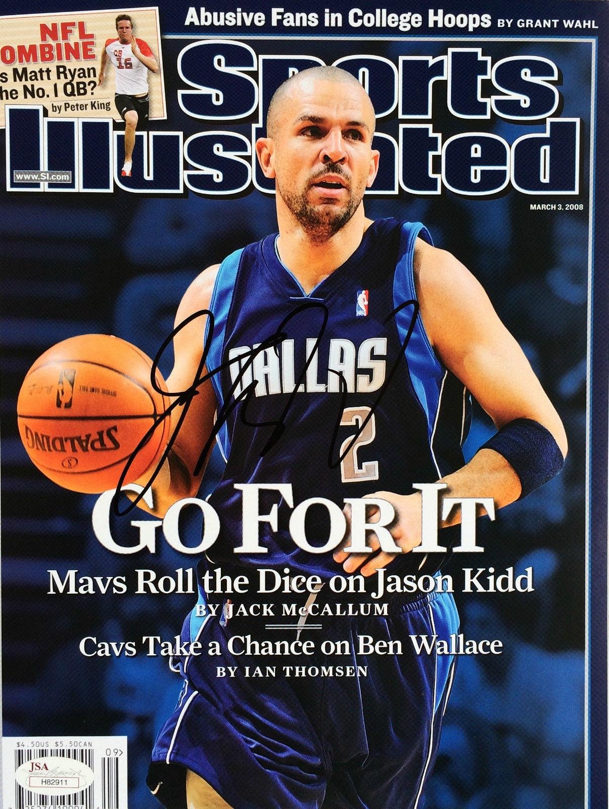 Authentic Jason Kidd Autographed Sports Illustrated Magazine - March 8, 2003 Issue with JSA Certification | NBA Memorabilia Collectible for Fans & Sports Enthusiasts | Perfect for Display in Home, Office or Man Cave
