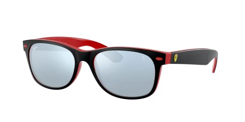 Matte Black on Red/Light Green Mirrored Silver