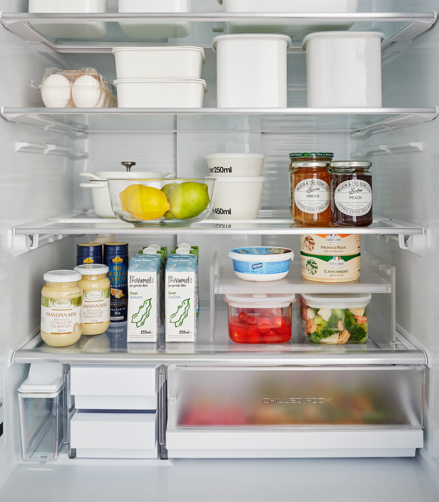 Adjustable 2-Way Refrigerator Shelf - Expandable Fridge Organizer for Kitchen Storage - Perfect for Fruits, Vegetables & Beverages