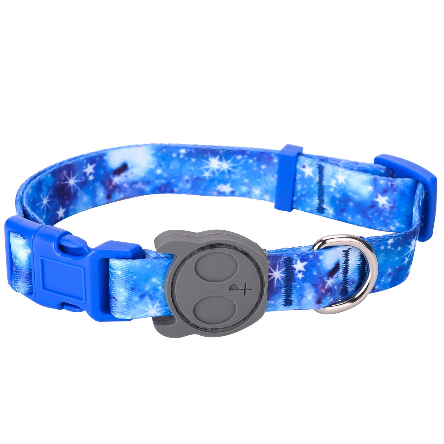 Premium Adjustable Heavy Duty Dog Collar - Durable Soft Nylon Pet Collar with Sparkling Galaxy Design for Large Dogs, Puppies & Adults - Perfect for Outdoor Walks, Training & Indoor Comfort (Boys & Girls)