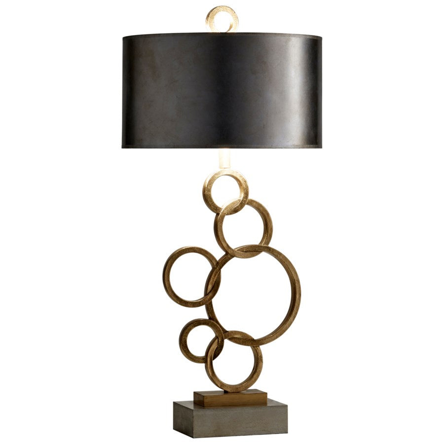 Cyan Design 10984 Cercles Table Lamp - Silver & Gold Finish - Modern Home & Office Lighting Decor