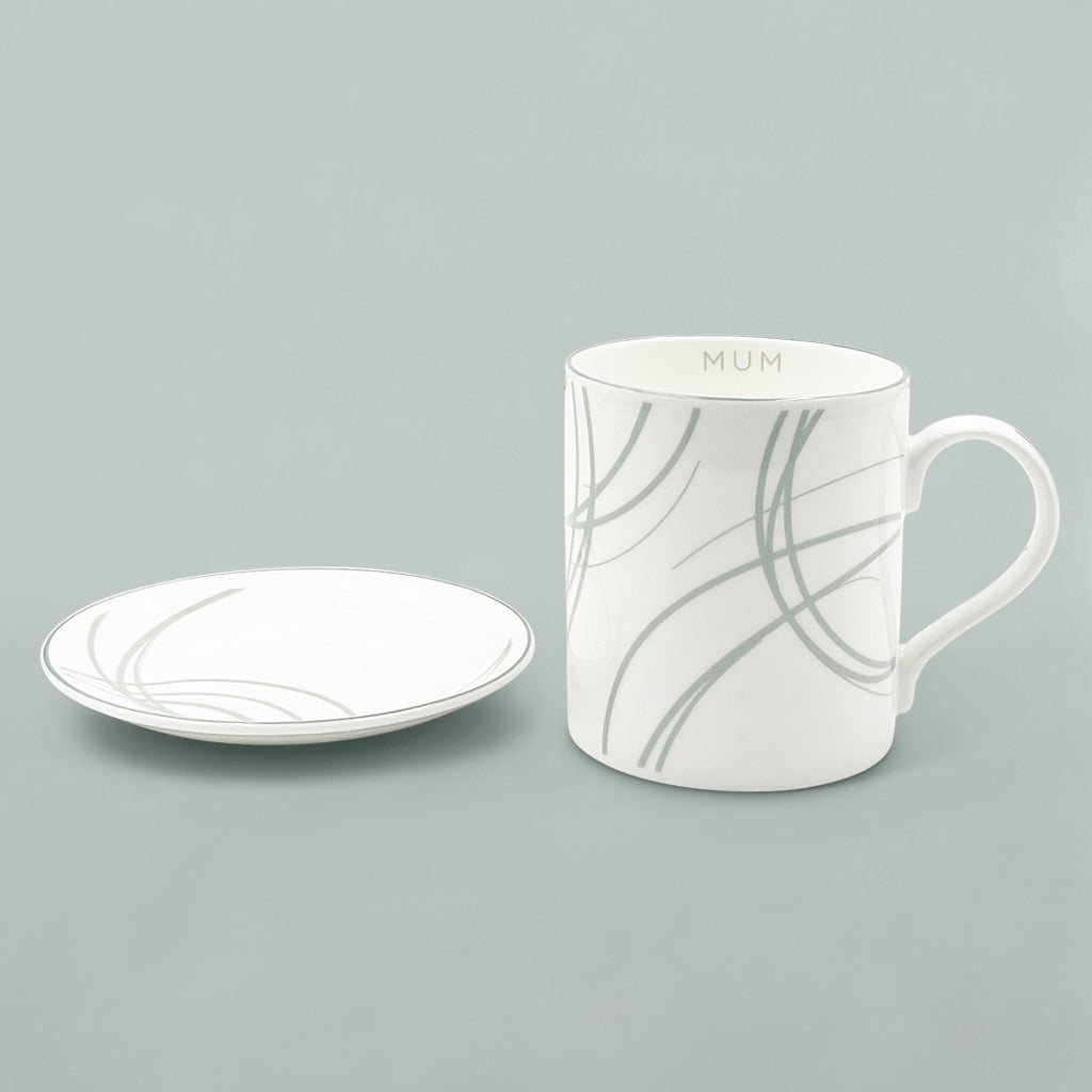 Premium Fine Bone China Christmas Mug and Coaster Set - Elegant Holiday Gift for Mom, Tea & Coffee Lovers - Perfect for Christmas Morning, Cozy Winter Evenings and Heartwarming Family Gatherings