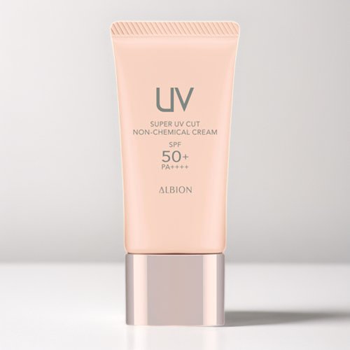 Albion Super UV Cut Mineral Sunscreen & Makeup Base SPF50+ PA++++ 40g - Oil-Free, Water-Resistant Face Sunscreen for Daily Protection & Makeup Primer - Perfect for Outdoor Activities, Beach & Daily Skincare Routine