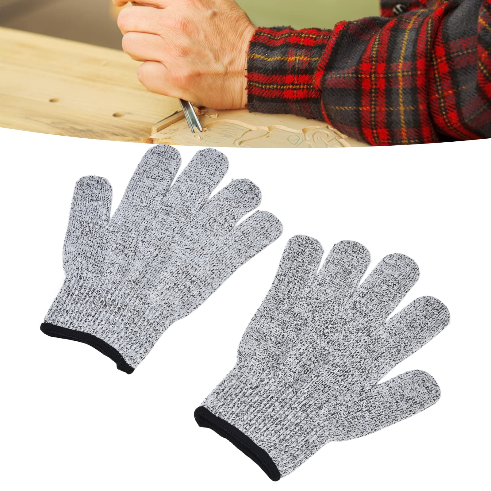 Cut Resistant Gloves for Gardening & Woodworking - Nylon Spandex Safety Gloves with Fine Workmanship, Machine Washable | Perfect for Outdoor Work, DIY Projects & Heavy Duty Protection