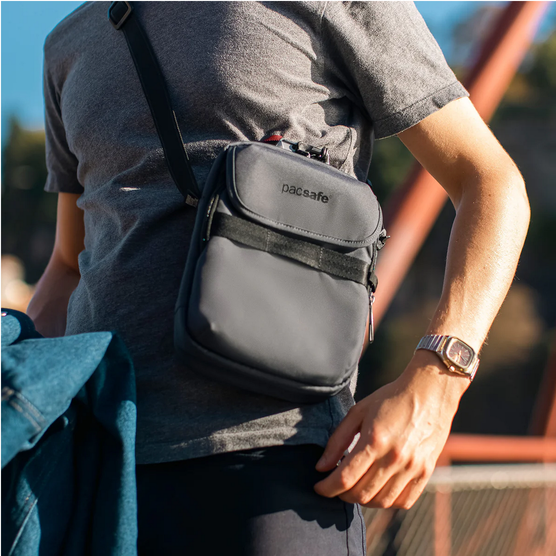 Pacsafe Metrosafe X Anti-Theft Compact Crossbody Bag - Secure Travel & Daily Commute - RFID Blocking & Slashproof Design for Urban Safety