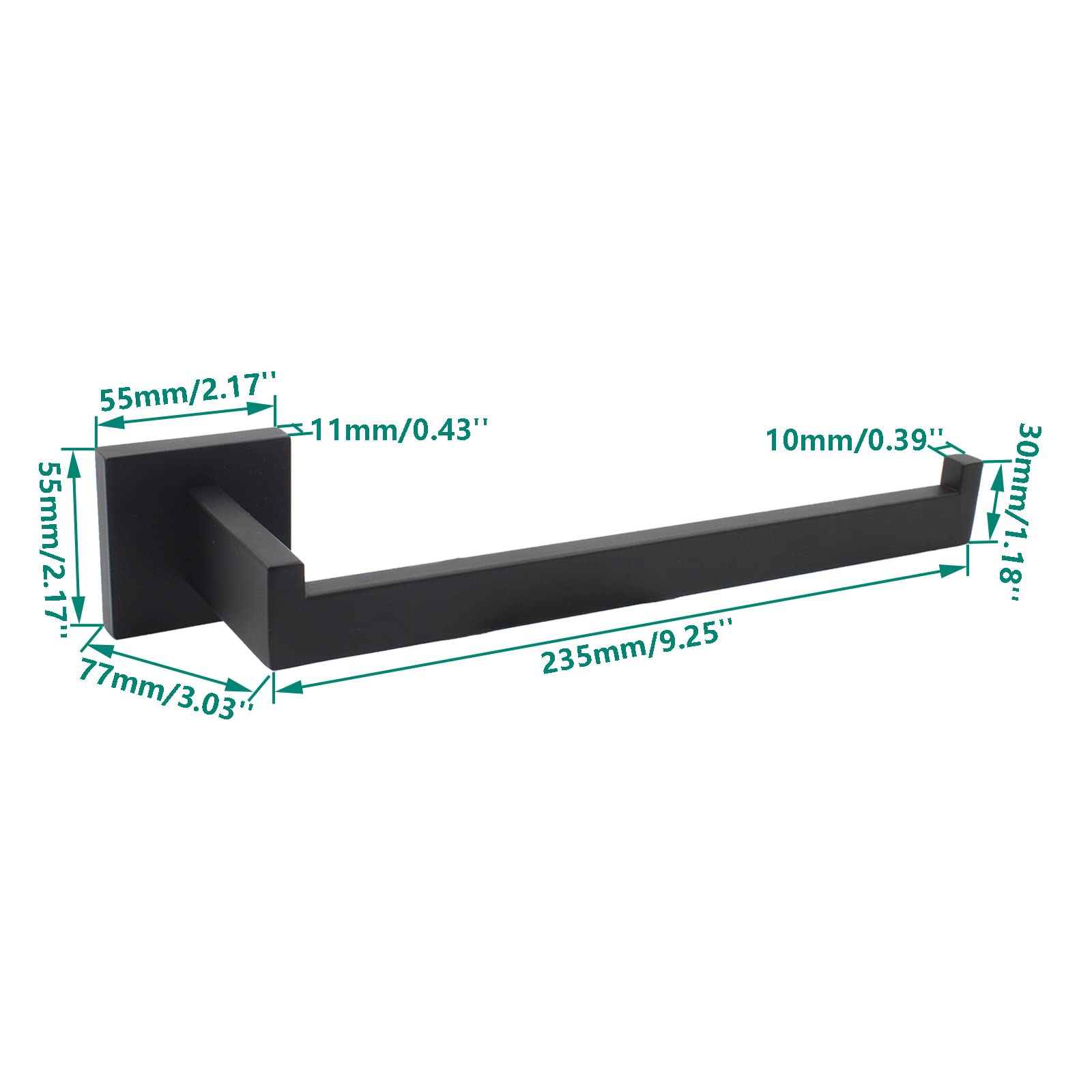 ULIFESTAR Heavy Duty Stainless Steel Towel Rack Set - Black Wall Mounted Hand Towel Ring & Toilet Paper Holder for Bathroom, Kitchen, Hotel or Home - Durable Hardware for Daily Use and Space Saving Organization