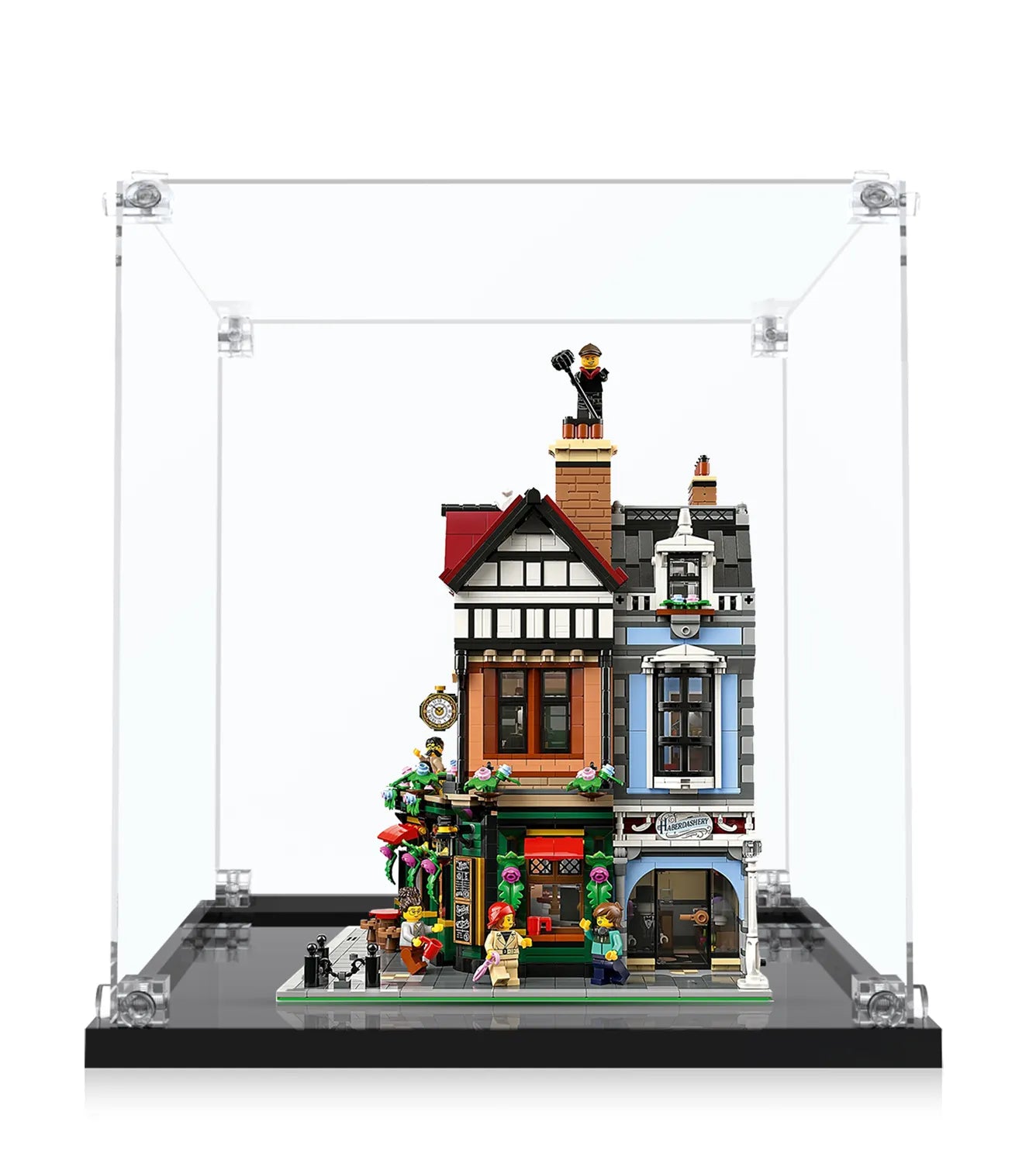 LEGO® Icons Tudor Corner 10350 Display Case - Premium Acrylic Showcase for LEGO Building Set - Perfect for Home Decoration, Office Display & Collector's Showcase
