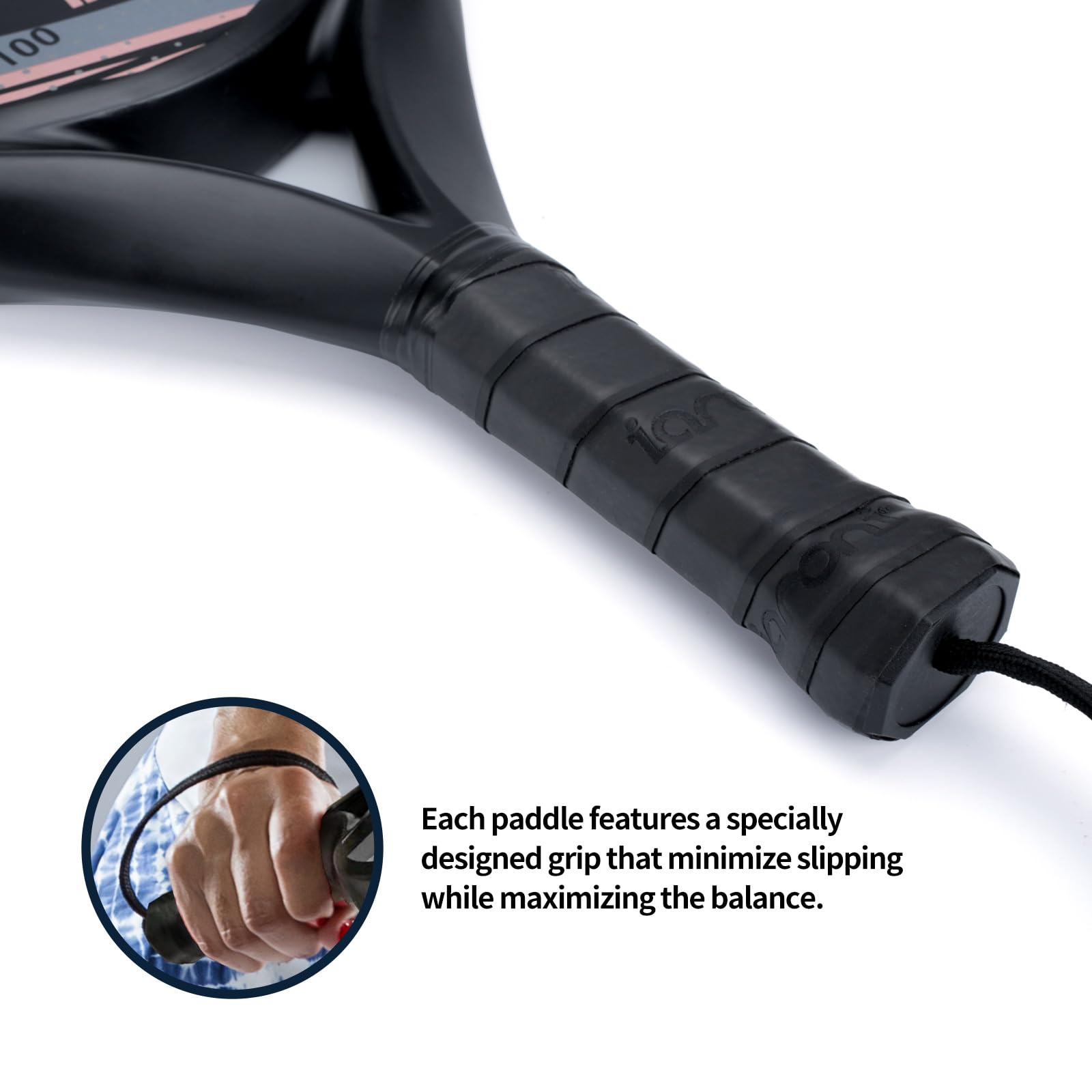 Premium Carbon Fiber Padel Racket with EVA Memory Flex Foam Core - Lightweight Tennis Paddle for Professional & Recreational Play - Ideal for Court Sports & Outdoor Games
