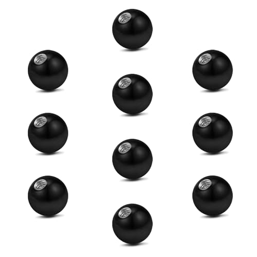 1 -14G, 5mm balls, black 10pcs