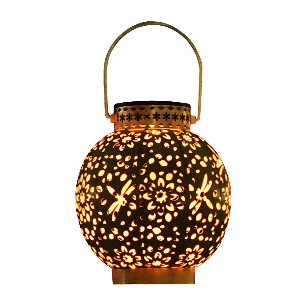 Chrees Solar Lanterns - Waterproof Outdoor Hanging Solar Lights with Handle for Patio, Garden, Yard & Deck | Vintage Metal Solar-Powered Lantern for Evening Ambience, Pathway Lighting & Backyard Decor