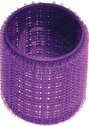 Professional Velcro Salon Rollers Purple - 6 Pack for Hair Styling, Curling & Volume - Perfect for Home & Salon Use