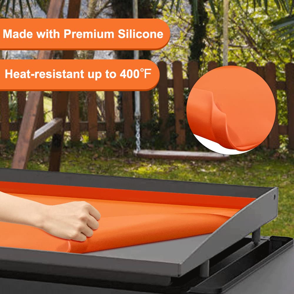 **28-Inch Blackstone Griddle Silicone Protective Mat Cover - Heavy Duty Food-Grade Grill Mat for 28