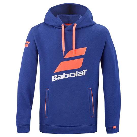 Babolat Junior Hooded Sweatshirt for Kids - Comfortable Athletic Pullover in Estate Blue - Perfect for Tennis Practice, School, and Casual Wear