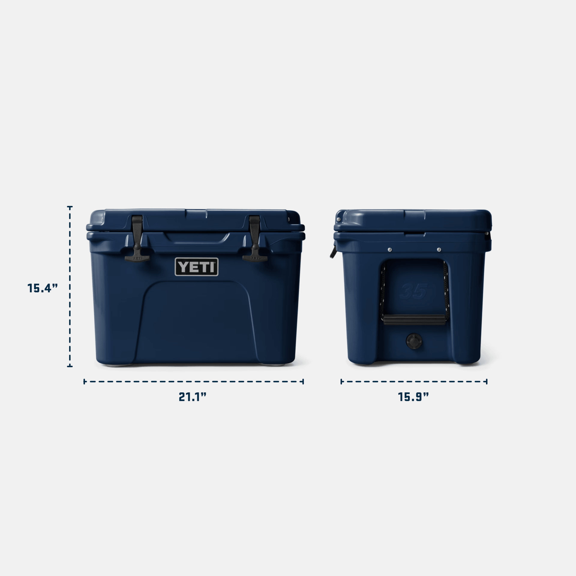 Tundra 35 Hard Cooler - Navy Blue Heavy-Duty Cooler for Camping, Fishing & Outdoor Adventures | Keeps Ice for Days | Perfect for Picnics, Tailgating & Beach Trips
