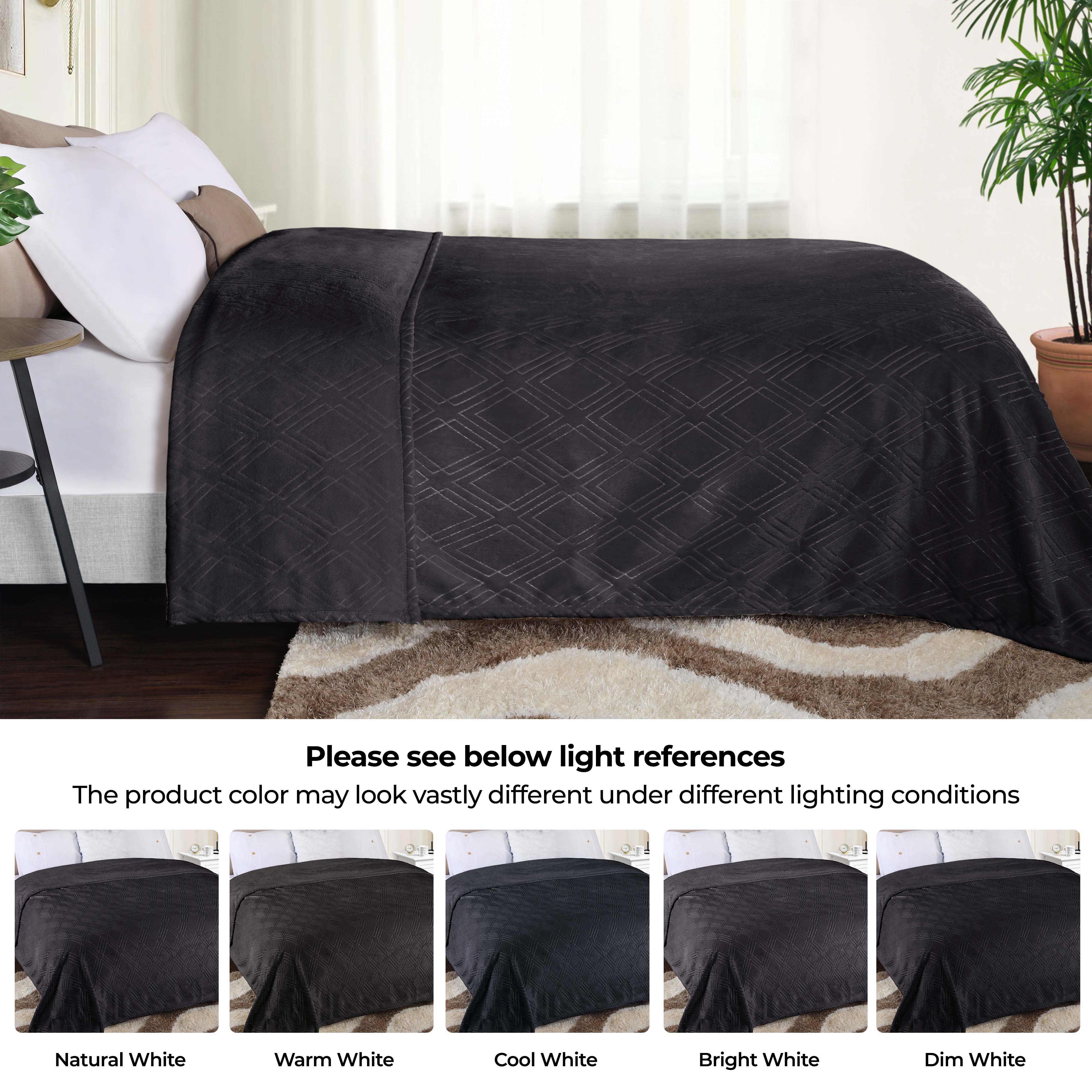 Premium Alaska Diamond Plush Fleece Blanket - Ultra Soft & Cozy Throw for Bed, Sofa, and Travel - Warm Winter Blanket for Home, Office, and Camping