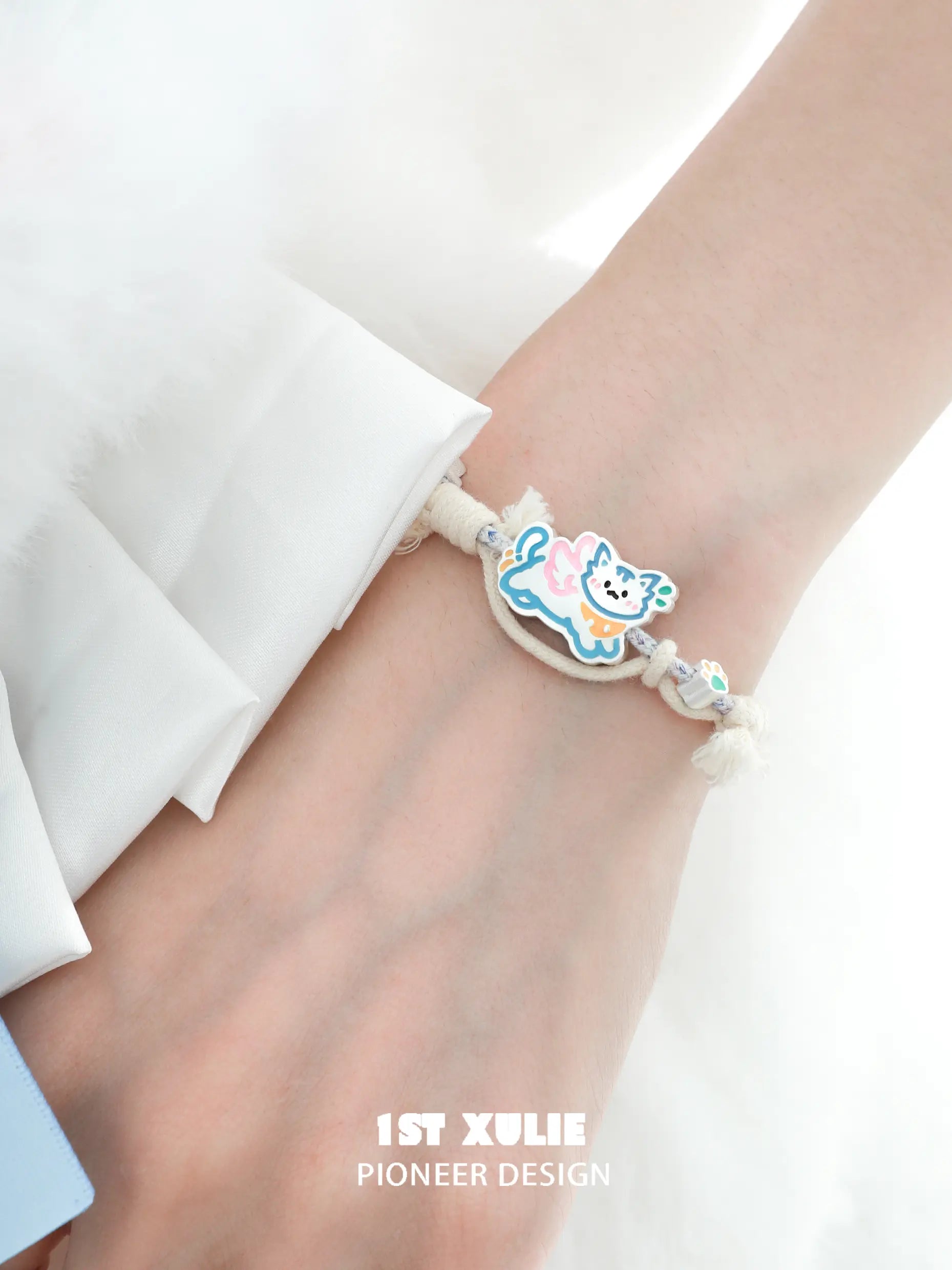 Angel Cuties Handwoven Cotton Rope Bracelet - Boho Chic Adjustable Wristband for Women | Perfect for Beach, Festival, and Everyday Wear